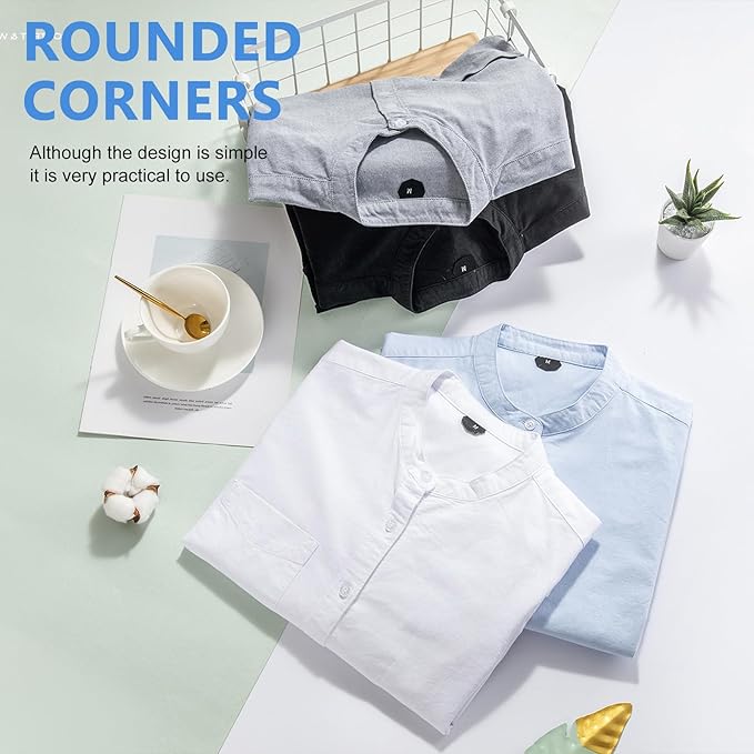 Ciieeo Shirt Folding Board Clothes Folder Laundry Folding Board for T-Shirts Collared Shirts and More 14.21 X 8.14 Inches Neat Closet and Drawer Organizer