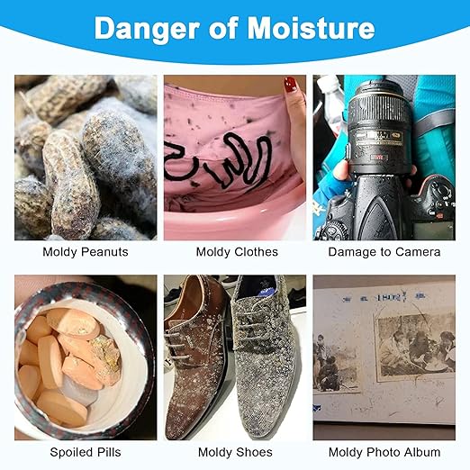 Moisture Absorbers, Premium Transparent Desiccant for Storage, Silica Gel Desiccant Packets (20G, 45)