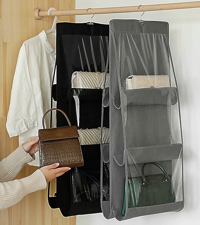 Handbag Storage Hanging Purse Organizer Bedroom Organization Dust-Proof Holder Bag for Wardrobe Closet