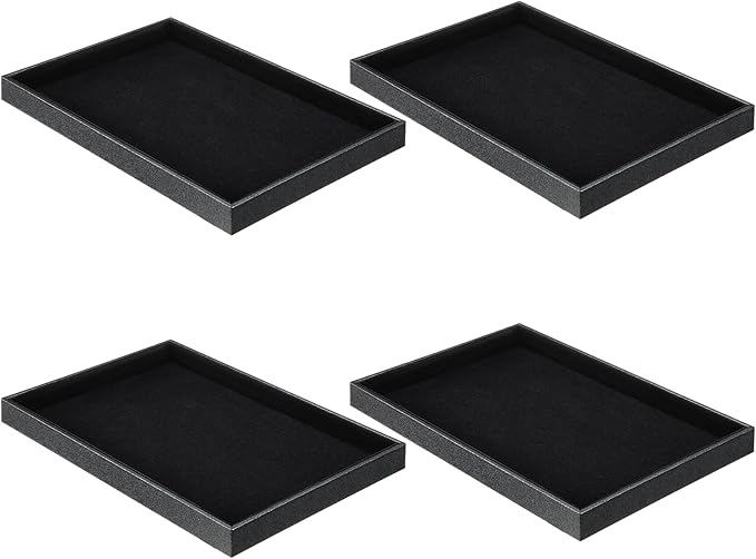 Quelay Stackable Jewelry Tray Jewelry Organizer Tray Showcase Display Empty Plate Bracelet Ring Earring Organizer