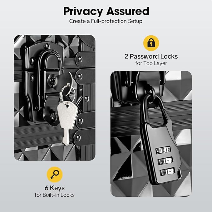 Hairdressing Rolling Case,Makeup Rolling Train Case,Cosmetic Case,Professional Barber Supplies Case,Hairdressing Tools Storage Case,Cosmetology Case with Wheels and Locks,Black