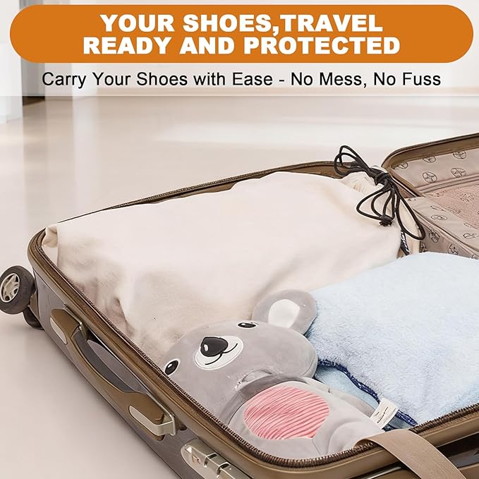 4 Pcs Shoe Travel Bags for Packing, 13.8" x 12.6" Perfect Shoe Bag for Men and Women for Travel