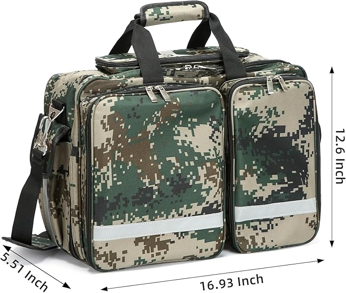 Medical Bag Empty First Aid Bag Emergency Organizer,First Responder Bag, Trauma Bag EMT for Nurses,Home Health Care (Bag Only)