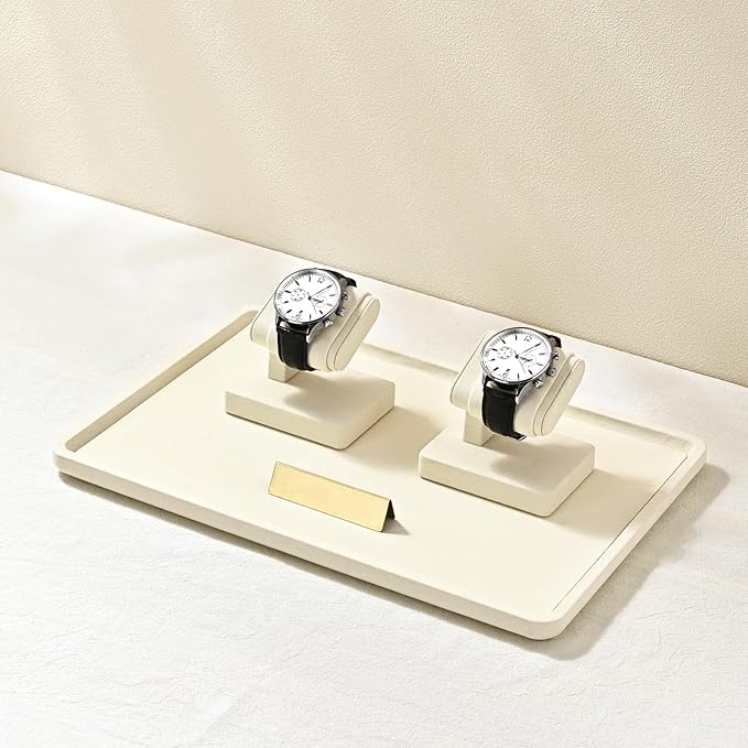 Oirlv Microfiber Jewelry Display Tray Jewelry Display Flat Tray for Rings Earrings Necklace Bracelet Jewelry Photograph Display Catchall （M,Black）