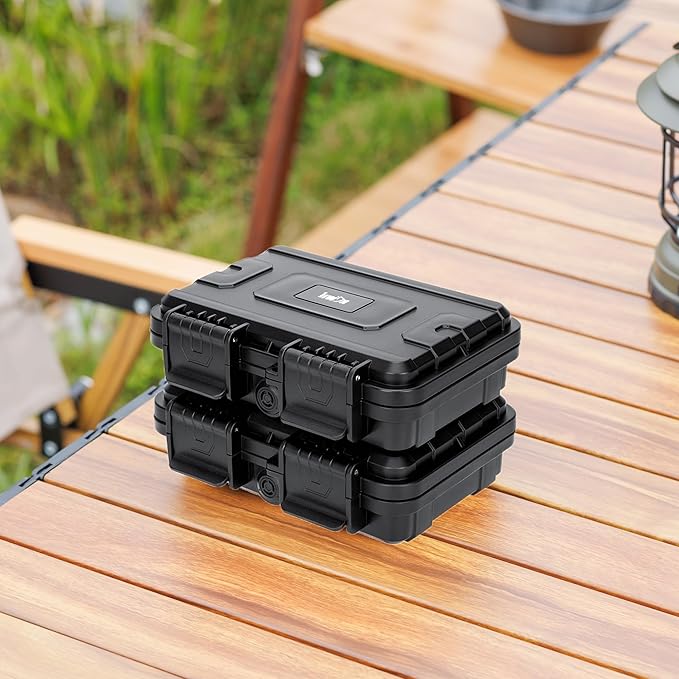 24 Slots CR2 CR123 CR123A Lithium Battery Organizer Case, IP67 Waterproof Hard Case for CR17345/CR16340/CR18350/CR15270(CR2) Explosionproof Batteries Storage Holder for Household Outdoor Camping