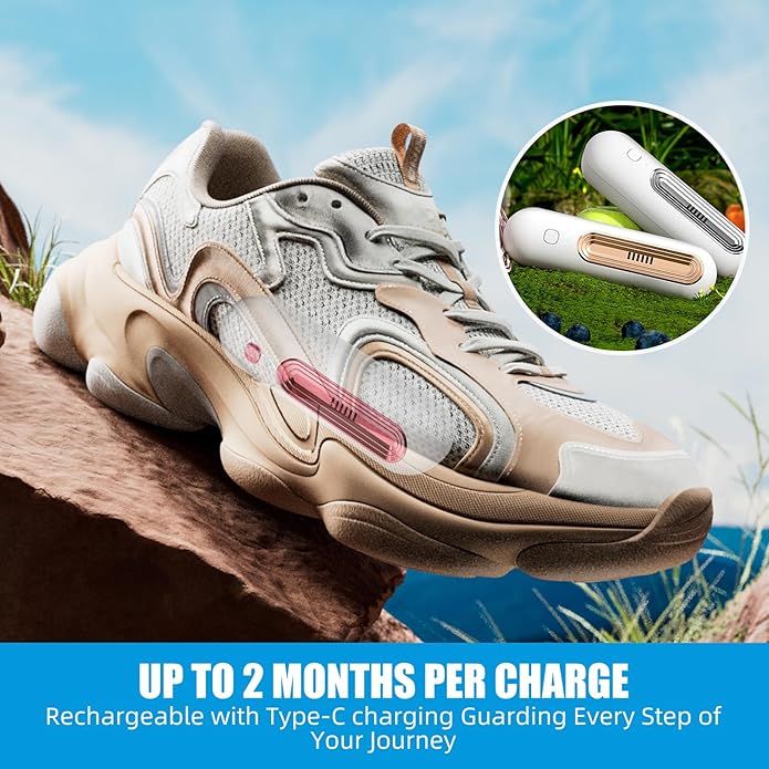 Portable Shoe Odor Elimination Deodorizer with O-zone for Shoes For Sneaker, Boot, Leather Shoes, Refrigerator
