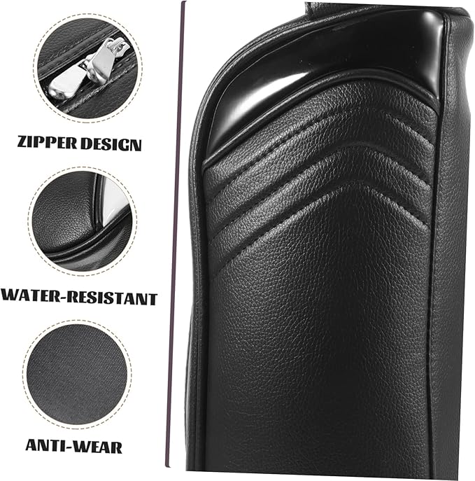 Hemoton Waterproof Golf Shoe Bag 16 Inch Pu Leather Dustproof Small Travel Carry Case Multi-Functional Storage for Men