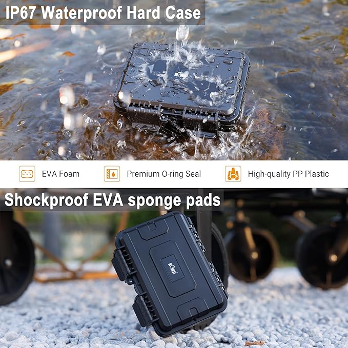 24 Slots CR2 CR123 CR123A Lithium Battery Organizer Case, IP67 Waterproof Hard Case for CR17345/CR16340/CR18350/CR15270(CR2) Explosionproof Batteries Storage Holder for Household Outdoor Camping