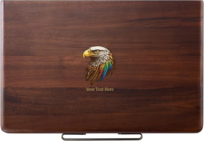 Shanik Wooden Large Watch Box for Men - Personalized Storage with 5 Slots for Watches - Organizer Box for Personal Stuff with Print Design