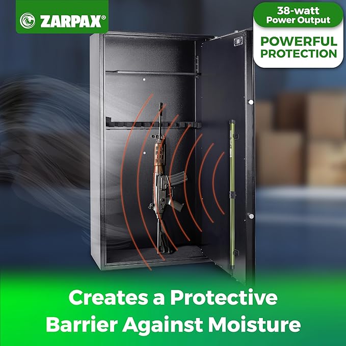 Gun Safe Dehumidifier Rod | Dehumidifier Rod For Enclosed Spaces, Gun Safe & Vault, Cabinets | Protect Valuables & Stop Humidity & Moisture | Foldable Design & 2 Mounting Brackets | 32''/81cm