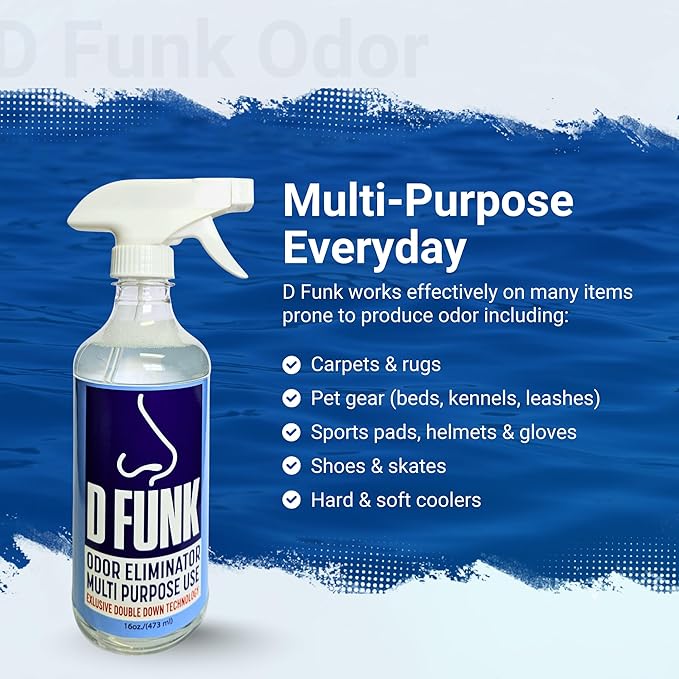 Ardent D Funk Odor Eliminator for Strong Odor, 16 oz. Bottle, Fabric Deodorizer Spray to Remove Smells and Odors, Carpet Cleaner, Pet Supplies, Sport Shoes and Equipment, Coolers, Made in USA