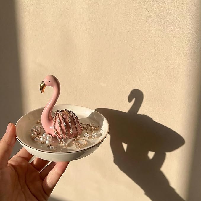 Flamingo Decor, Flamingo Jewelry Holder, Ring Holder, Jewelry Holder Dish, Thanksgiving, Christmas