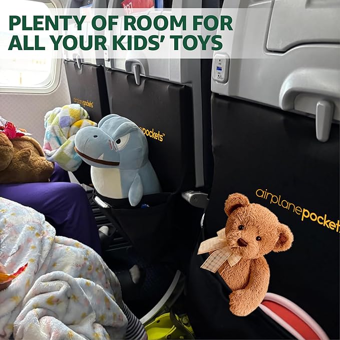 Airplane Pockets - Airplane Accessories - Plane Travel Essentials - Travel Organizer - Seat Storage Organizer - Air Travel Essentials - Seatback Organizer - International Travel Accessories Must-Haves