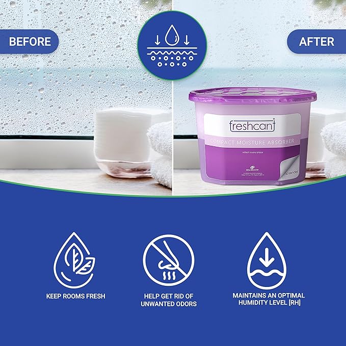 Moisture Absorber Bundle, Room and Closet Freshener, Moisture and Odor Absorber for Home, Rooms, Basement, Garage, Prevent Musty Odor, Control Moisture, Pack of 12, Rose, Lavender & Charcoal