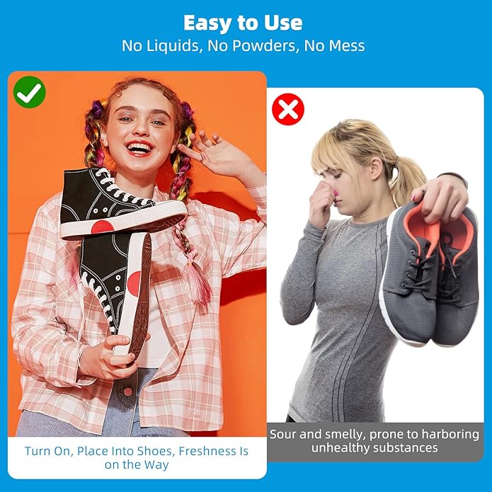 Portable Shoe Odor Elimination Deodorizer with O-zone for Shoes For Sneaker, Boot, Leather Shoes, Refrigerator