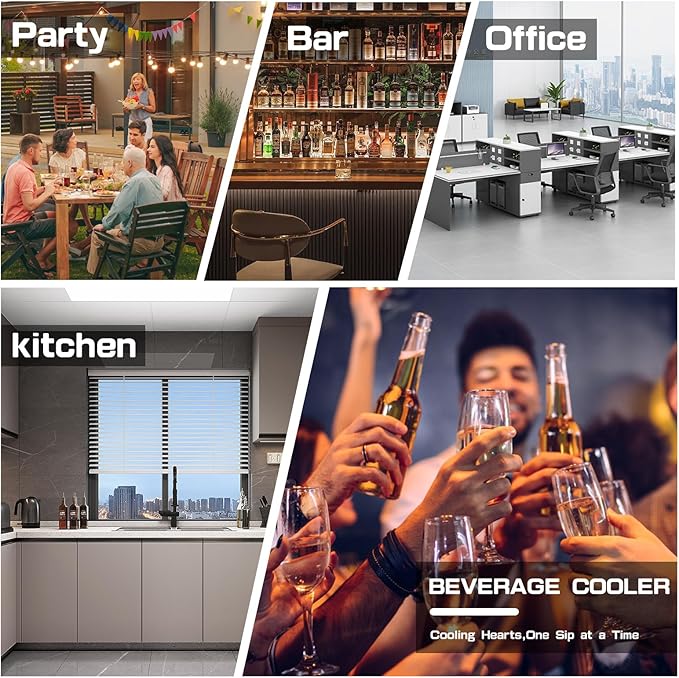 1.7 Cu.ft Beverage Refrigerator Cooler, 72 Cans Mini Fridge with Glass Door, and Temperature controllable switch for Soda, Beer or Wine For Office or Bar with Removable Shelves