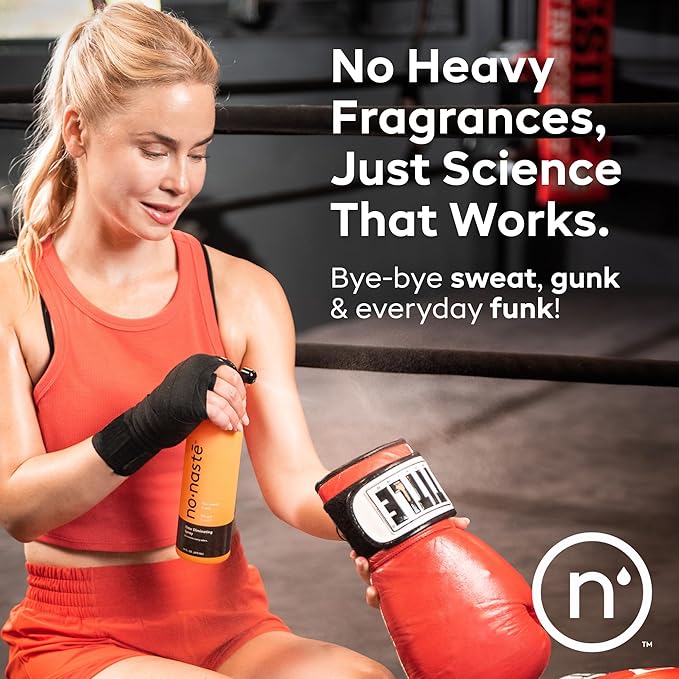 Nonaste Odor Eliminating Spray for Shoes, Gym Bags, Sports Gear & Yoga (16 Oz, Pack of 2) | Long-Lasting Fabric Refresher with Enzymes | Shoe Deodorizer & Gym Bag Deodorizer, Fabric-Safe