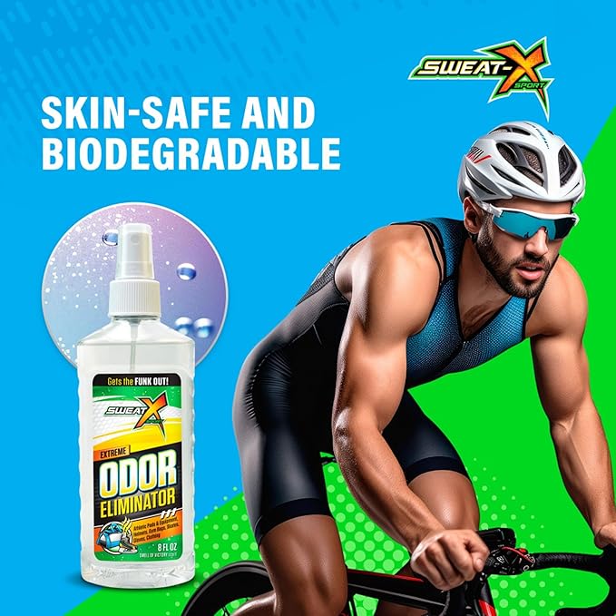 SweatX Extreme Odor Spray - Multipurpose No-Wash Deodorizer - Ideal for Shoes and Gym Clothing - Victory Scent (8 fl oz)