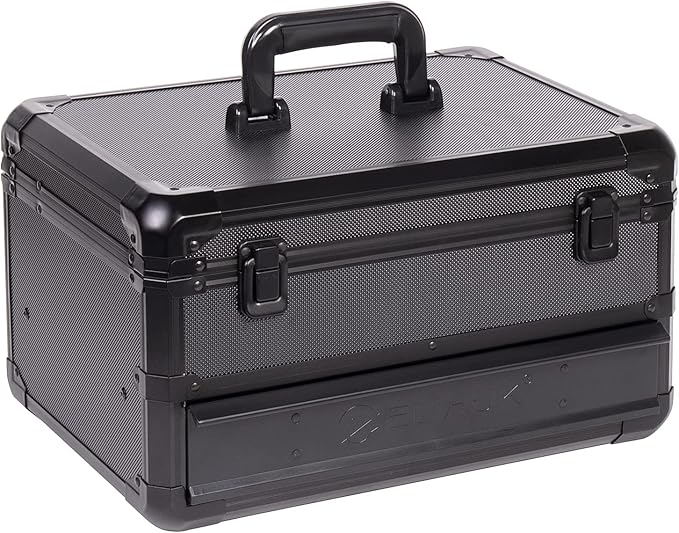 Tool Box Hard Case Tool Organizer Storage Cabinet Carry Case,Toolbox with Drawers, Black