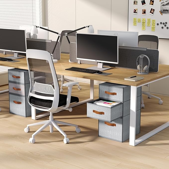 DIMJ Closet Organizers and Storage - Fabric Storage Bins with Drawers Stackable Closet Bins with Labels for Clothes, Sweaters, Bedding, Collapsible Storage Cubes for Bedroom, Living Room, Shelf