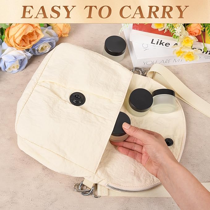 1 oz Glass Jars with Lids, Empty Cosmetic Jars, Airtight Containers with Inner Seal for Creams, Balms, Ointments, DIY Crafts, Salves (48 Pack, Clear Frosted)