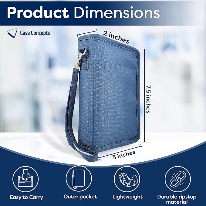 Diabetes Supplies Case – Portable Storage Case and Organizer Glucose Meter, Insulin, and Accessories - Compact, Portable (Sky Blue)