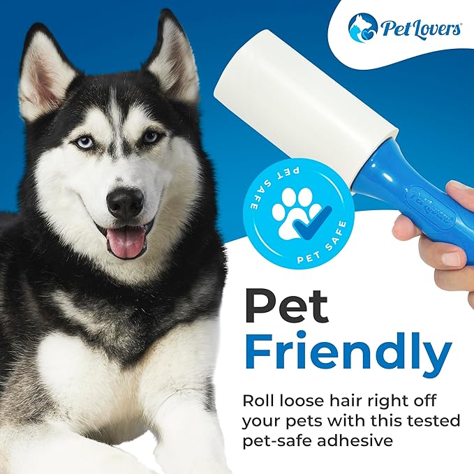 PetLovers Extra Sticky Lint Rollers and Refills - 990 Sheets, Dog and Cat Lint Remover, 9 Packs of Refills