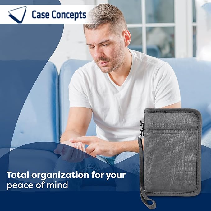 Diabetes Supplies Case – Portable Storage Case and Organizer Glucose Meter, Insulin, and Accessories - Compact, Portable (Glacier Gray)