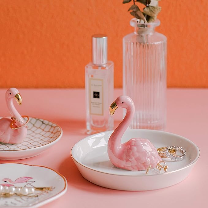 Flamingo Decor, Flamingo Jewelry Holder, Ring Holder, Jewelry Holder Dish, Thanksgiving, Christmas