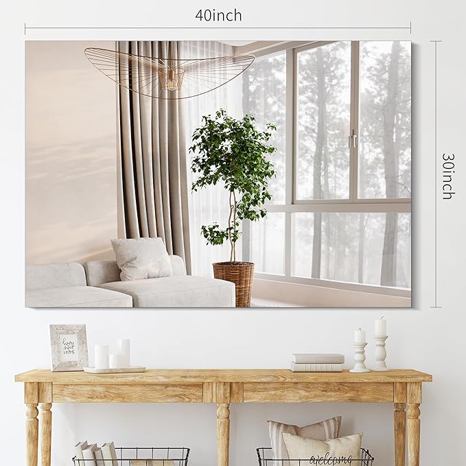 CILIBER Frameless Mirror, 30x40 Inch Rectangle Bathroom Mirrors for Wall, Upgraded Shatterproof Large Vanity Mirror Over Sink with Polished Edge for Bathroom, Bedroom, Living Room and Entryway