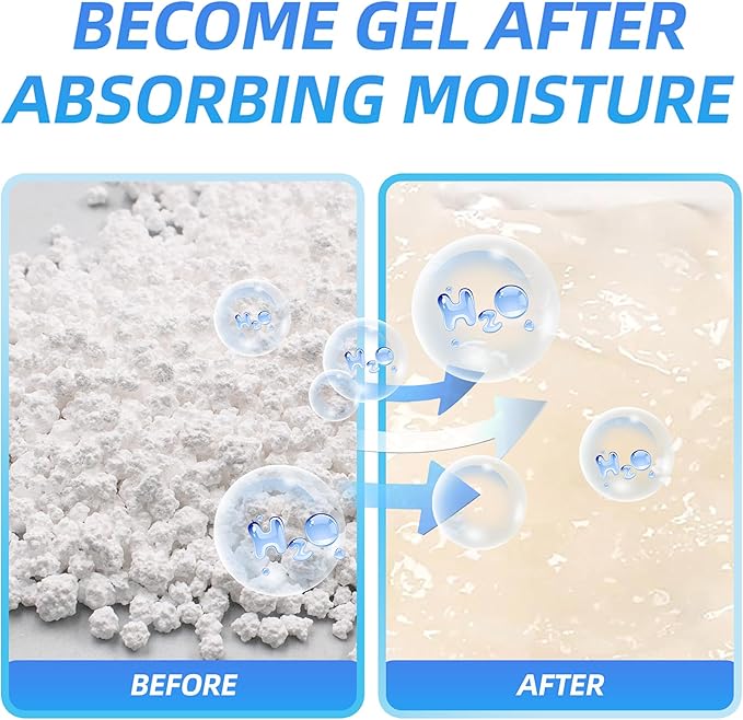 100 Gram 10 Packs Moisture Absorbers, Dehumidifier Bags for Bathrooms, Basements, Rvs, Humidity Packets for Closet