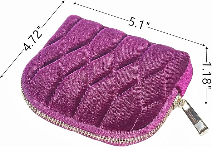 Small Travel Jewelry Case - Jewelry Travel Organizer Bag with for Bracelets, Necklaces, Bangles, Jewelry Organizer Storage Bag Gift for Women Girls,5.1x4.72x1.18 IN- RJB001-Purple