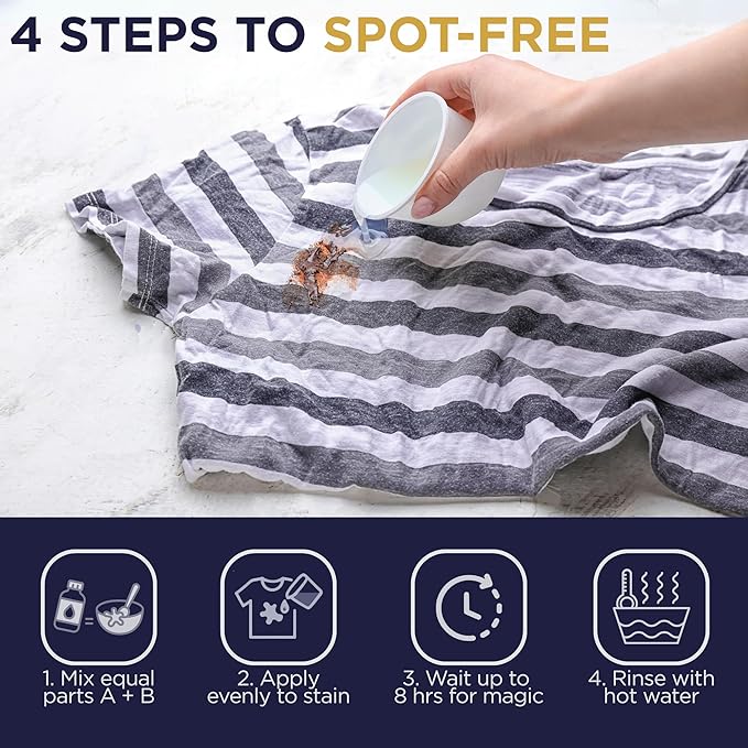 Pro’s Choice Stain Magic, Professional Grade Upholstery & Carpet Stain Remover for Clothes Laundry & Tough Organic Stains, Effective Fabric Spot Cleaner for Red Wine, Coffee, Tea, Pet Stains & More