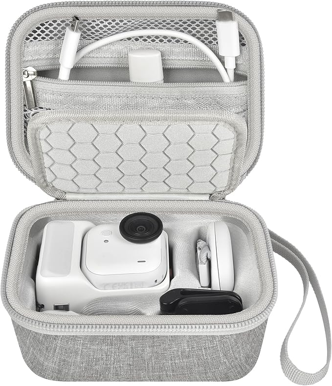 Case Compatible with Insta360 GO Ultra, Compact Protective Travel Case with Dedicated SD Card Slot for Accessories Organization, Mini Portable Storage Bag for Vlogging Action Camera for Beach & Hiking