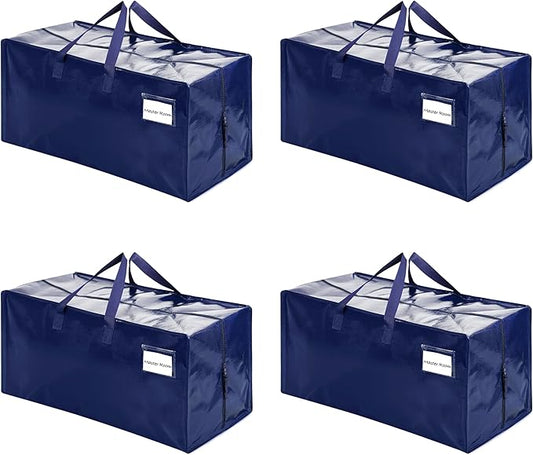 VENO 4 Pack Heavy Duty Moving Bags with Backpack Straps, Zippers & Handles, Extra Large Packing Bags for College Dorm Essentials, Moving Supplies Alternative to Cardboard Moving Boxes