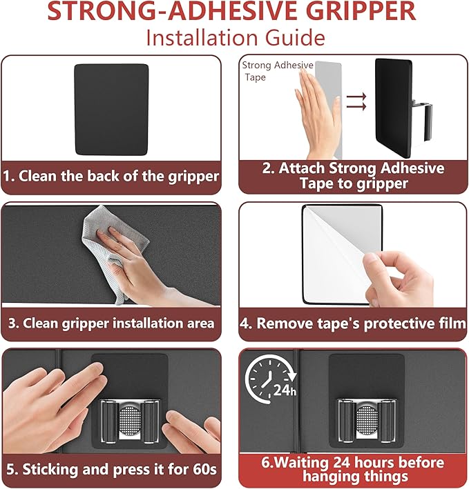 GIOTORENT Metal Cleaning Cart with Wheels - Rolling Broom Holder & Supplies Organizer, 10 Adjustable Clips, 5 Double-Hooks, 3-Tier Shelves, Brakes for Home, Commercial, Black