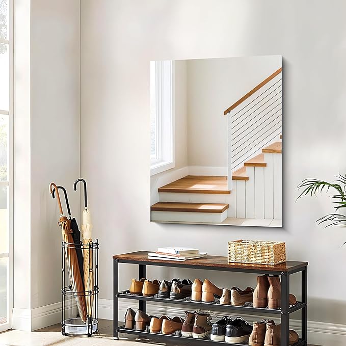 CILIBER Frameless Mirror, 30x36 inch Rectangle Bathroom Mirror for Wall, Upgraded Shatterproof Vanity Mirror with Polished Edge for Bathroom,Bedroom,Living Room and Entryway