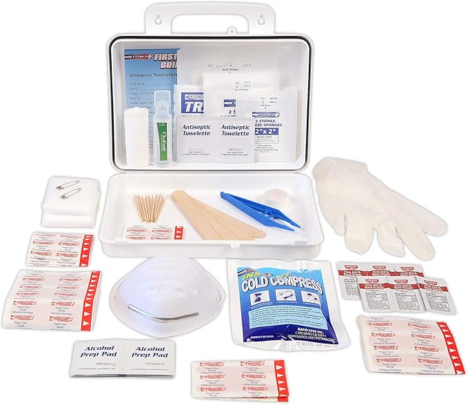 Rapid Care First Aid RC-25MAN-W 25 person 166 Piece ANSI/OSHA Compliant First Aid Kit in Wall Mountable Poly Case