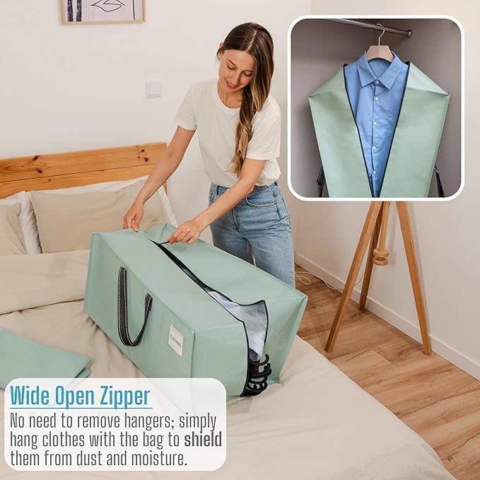 VENO 2 Pack Heavy Duty Moving Bags with Backpack Straps, Zippers & Handles, Extra Large Packing Bags for College Dorm Essentials, Moving Supplies Alternative to Cardboard Moving Boxes