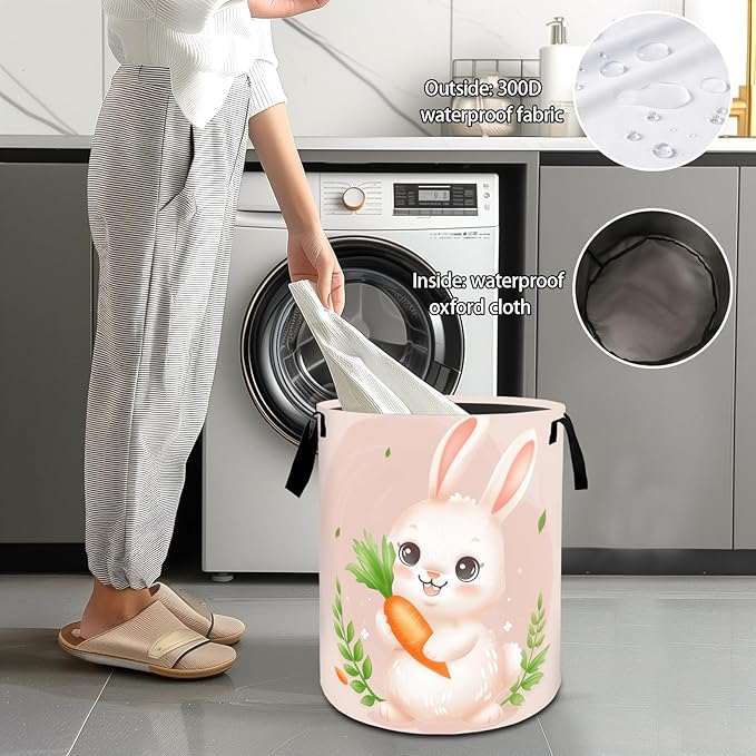 Bee Floral with Daisy Laundry Basket, Dirty Collapsible Clothes Toy Organizer Hamper for Kids Adults, Oxford Cloth Waterproof Storage Bin for Bedroom Bathroom Home Decor Gifts, 19.7"X15.7"