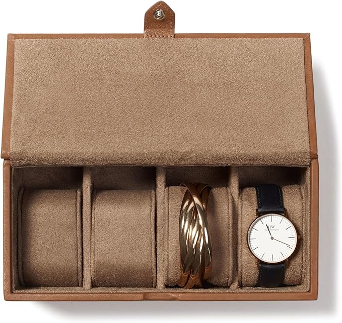 Leatherology Cognac Watch & Bracelet Box