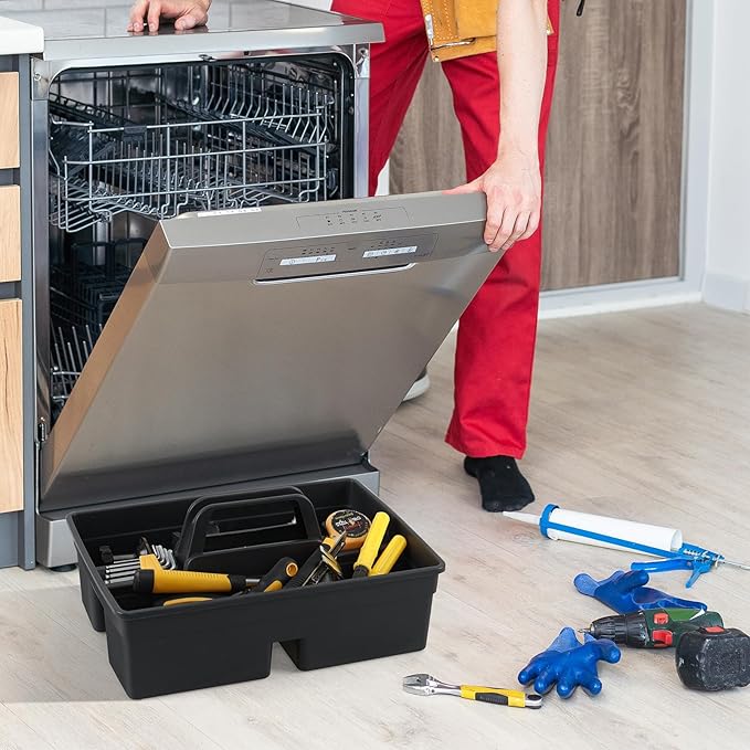 6 Packs Commercial Cleaning Caddy with Handle, Plastic Tool Caddy Supplies Organizer