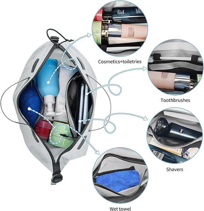 Eulant 5 Set Vacuum Packing Bags for Travel,Professional IPX8 Zip Packing Organizer for Suitcases Backpack,Space Saver Bags Packing Organizers for Clothing Packing