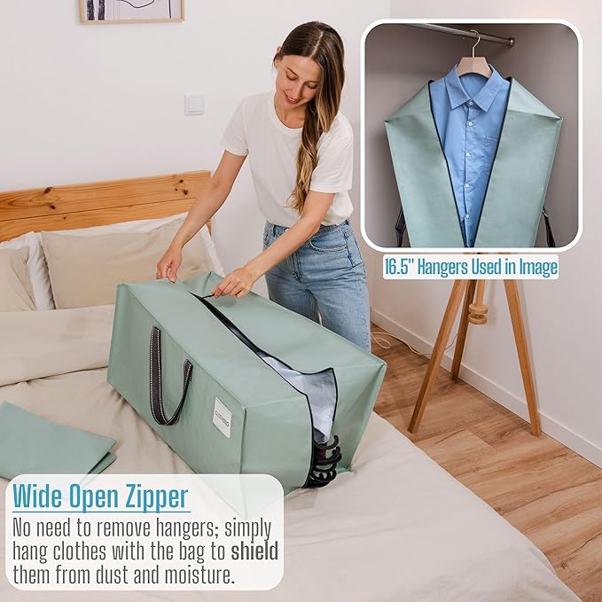 VENO 10 Pack Heavy Duty Moving Bags with Backpack Straps, Zippers & Handles, Extra Large Packing Bags for College Dorm Essentials, Moving Supplies Alternative to Cardboard Moving Boxes