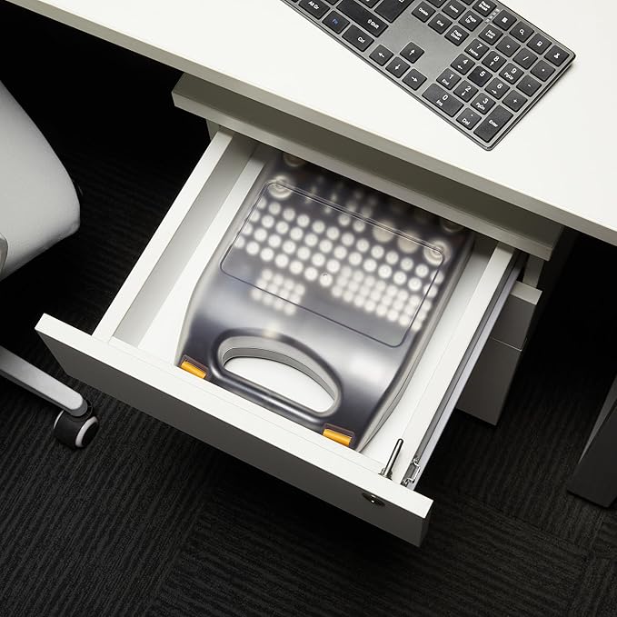 Amazon Basics Battery Organizer with Tester, Wall-Mounted Design, Handle Holds 110 Batteries,9.37 x 11.69 x 2.91 inches Clear/Black