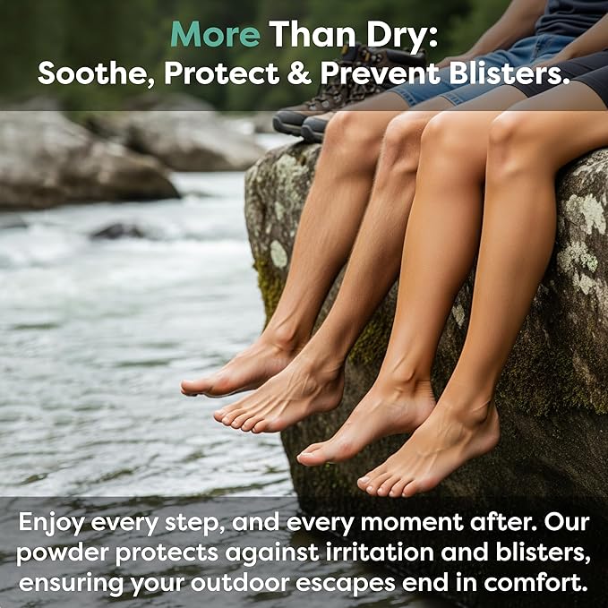 Lumi Outdoors Natural Shoe Deodorizer Spray and Foot Powder Bundle - Lemon Eucalyptus and Foot Powder