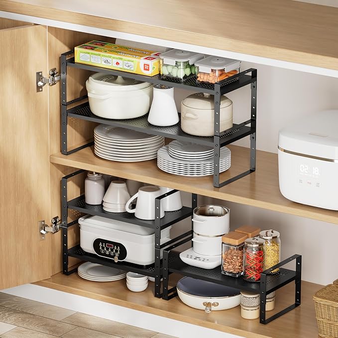Multi-Functional Metal Shoe Rack, Space-Saving, Perfect for Entryway, Closet, Bathroom, etc. - Sturdy and Durable, High Weight Capacity(1PACK/Black/Medium)