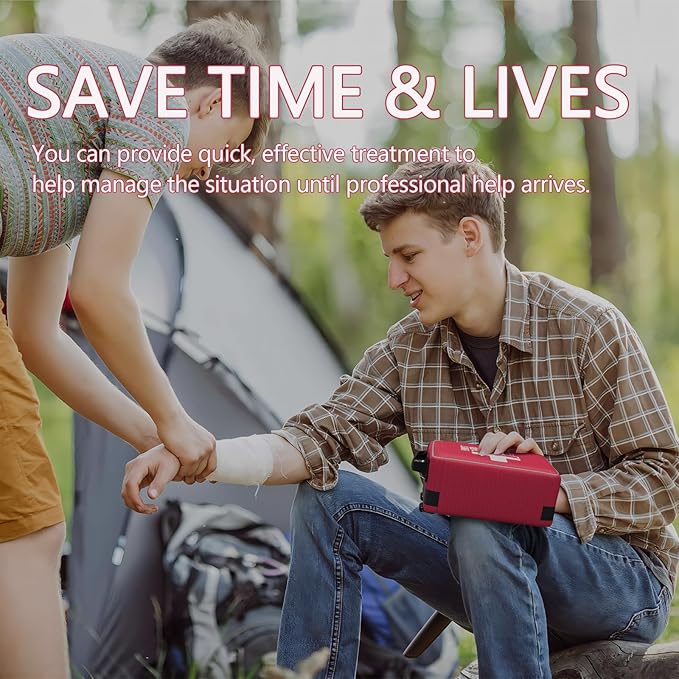 First Aid Kit, Upgrade Trauma First Aid Kit with Labelled Compartments -Emergency Medical Kits with Molle System First Aid Kits for Car, Home, Hiking, Camping and Outdoor Emergencies -216 Pieces