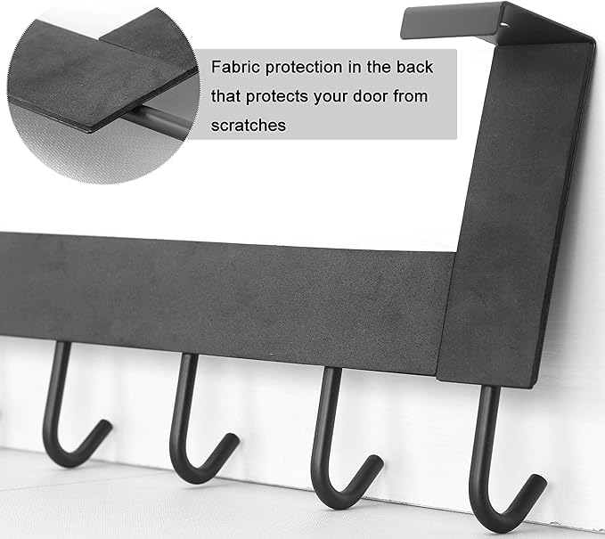 WEBI Over The Door Hooks for Hanging,Door Hanger:Over The Door Towel Rack,Over The Door Coat Rack Door Coat Hanger,6 Hooks for Hanging Clothes,Towels,Hats,Back of Bathroom,Antique Copper