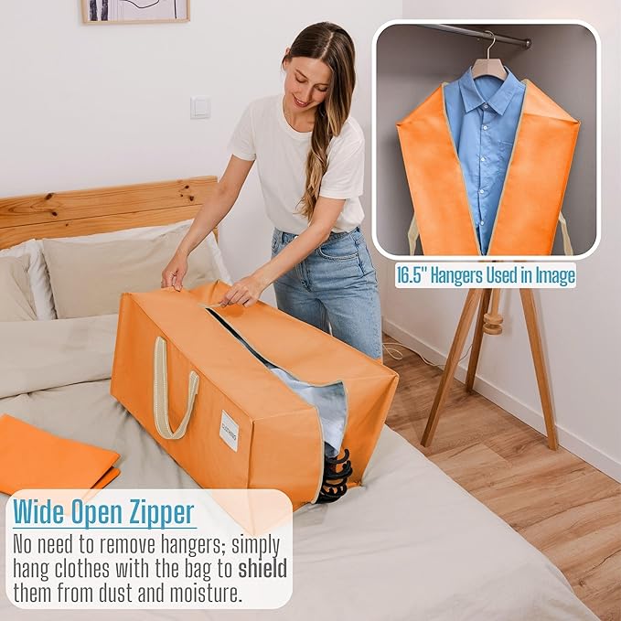 VENO 4 Pack Heavy Duty Moving Bags with Backpack Straps, Zippers & Handles, Extra Large Packing Bags for College Dorm Essentials, Moving Supplies Alternative to Cardboard Moving Boxes